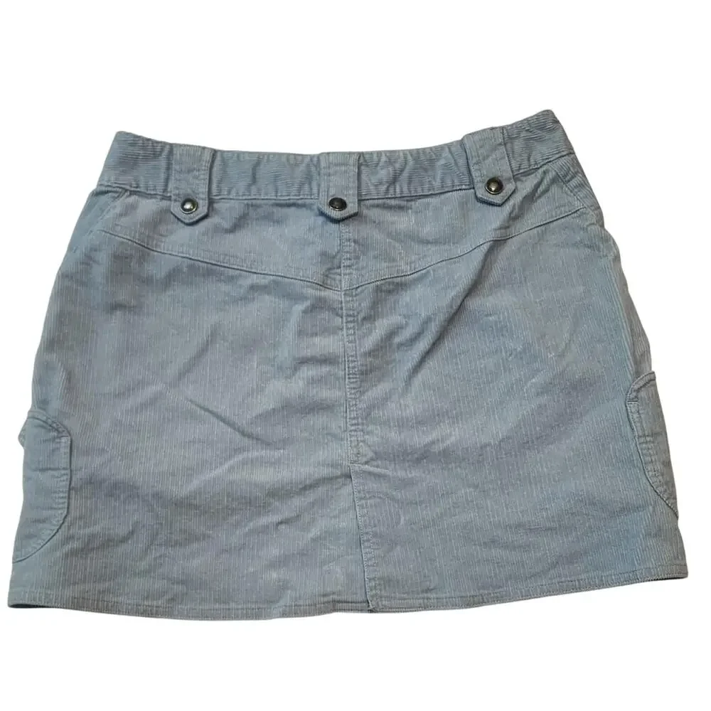 Cloudveil Corduroy Skirt, Size 8, Baby Blue, Size Pockets